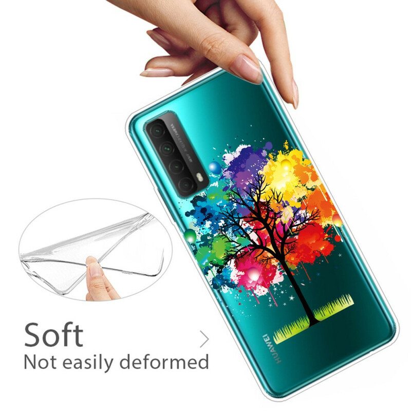 Kuori Huawei P Smart 2021 Saumaton Akvarellipuu
