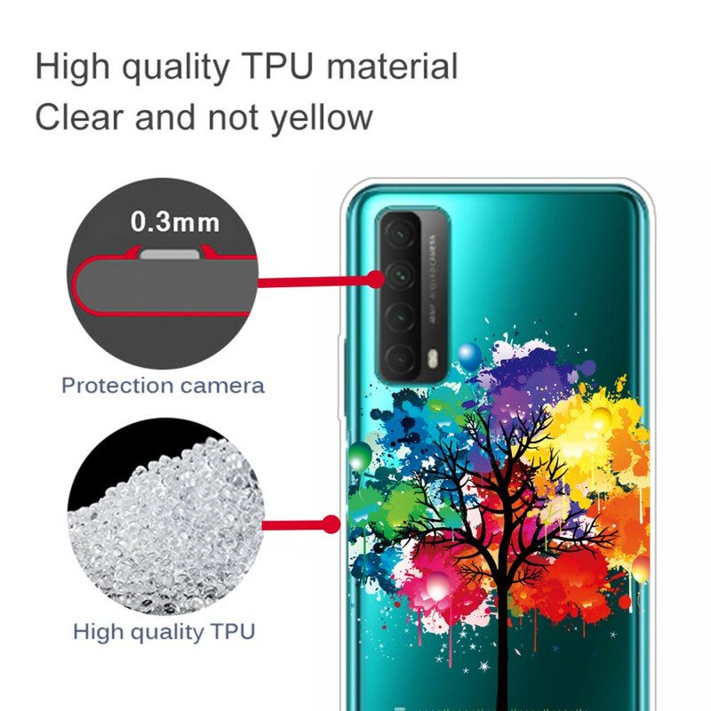Kuori Huawei P Smart 2021 Saumaton Akvarellipuu