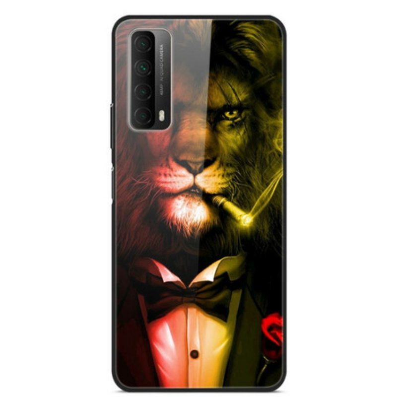 Kuori Huawei P Smart 2021 Sikarileijona Karkaistu Lasi
