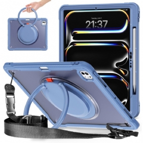Case iPad Pro 13 (2025) Puhelinkuoret Pyörivä Jalusta Ja Olkahihna