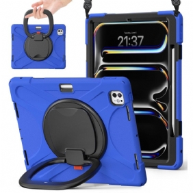 Kuori iPad Pro 13 (2025) Sormuksen Pidike Ja Säädettävä Olkahihna