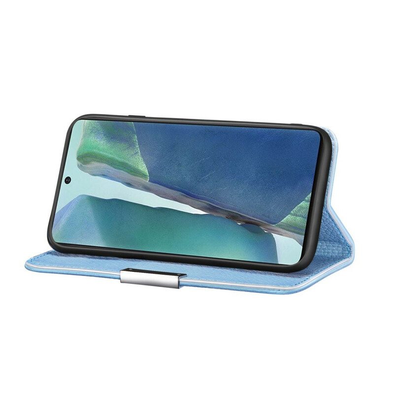 Puhelinkuoret Samsung Galaxy Note 20 Kotelot Flip Keinonahka Litchi Ultra Chic
