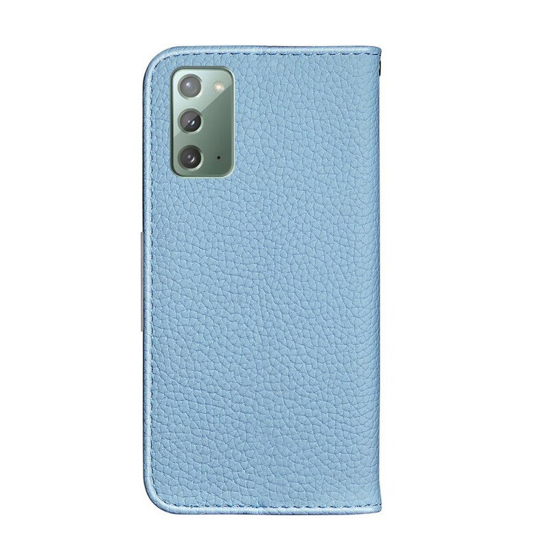 Puhelinkuoret Samsung Galaxy Note 20 Kotelot Flip Keinonahka Litchi Ultra Chic