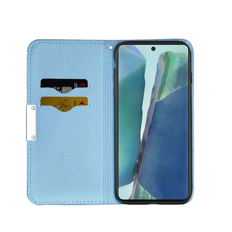 Puhelinkuoret Samsung Galaxy Note 20 Kotelot Flip Keinonahka Litchi Ultra Chic