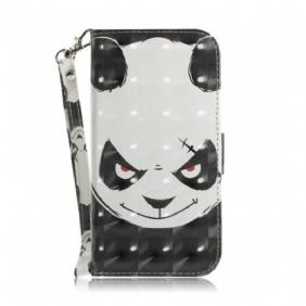 Kotelot Huawei P Smart Z Suojaketju Kuori Vihainen Panda Kaulanauhan Kanssa
