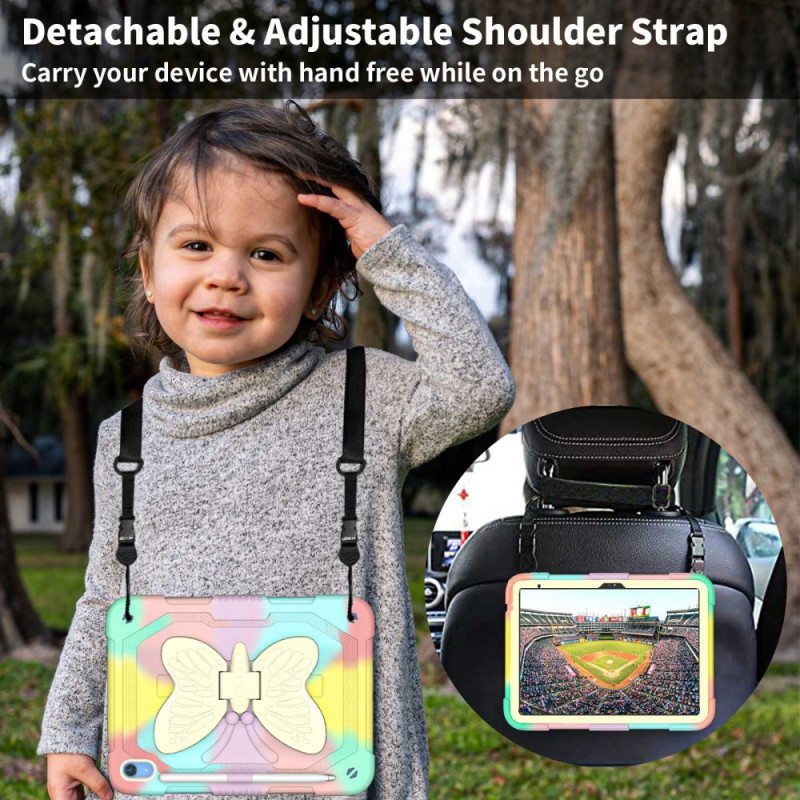 Case iPad 10.9" (2022) Ultra Resistant Ja Butterfly Olkahihna