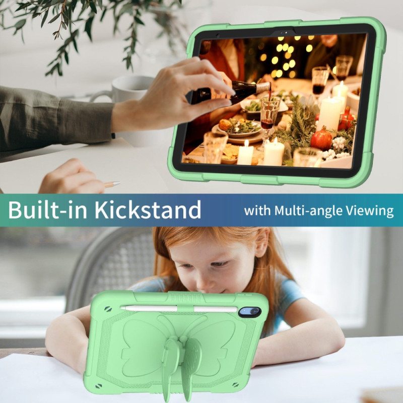 Kuori iPad 10.9" (2022) Erittäin Kestävä Ja Kiinteä Perhosolkahihna
