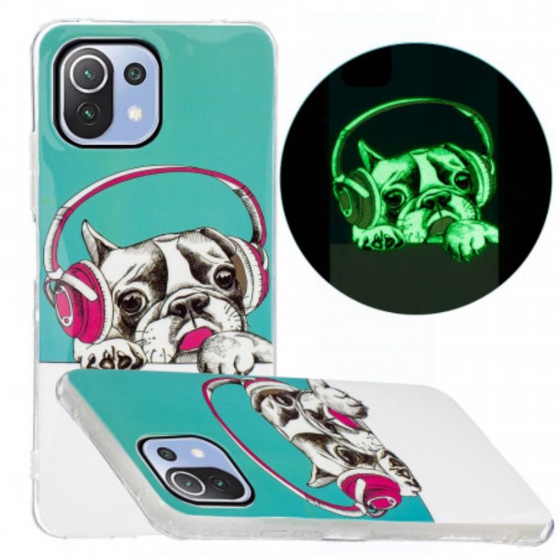 Case Xiaomi Mi 11 Lite 4G / 5G / 5G NE Fluoresoiva Koira