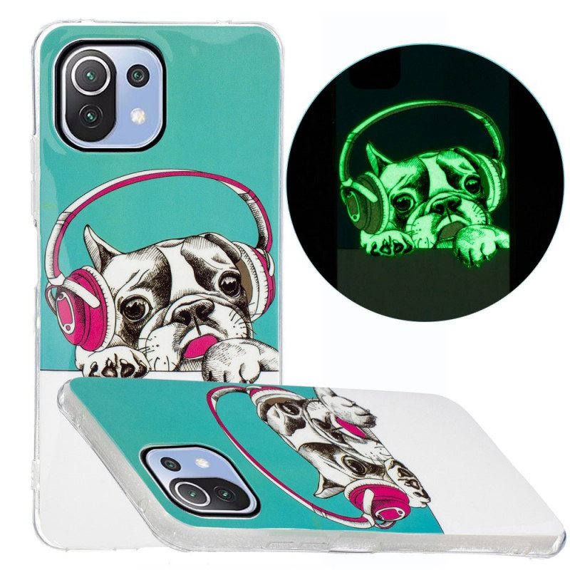 Case Xiaomi Mi 11 Lite 4G / 5G / 5G NE Fluoresoiva Koira
