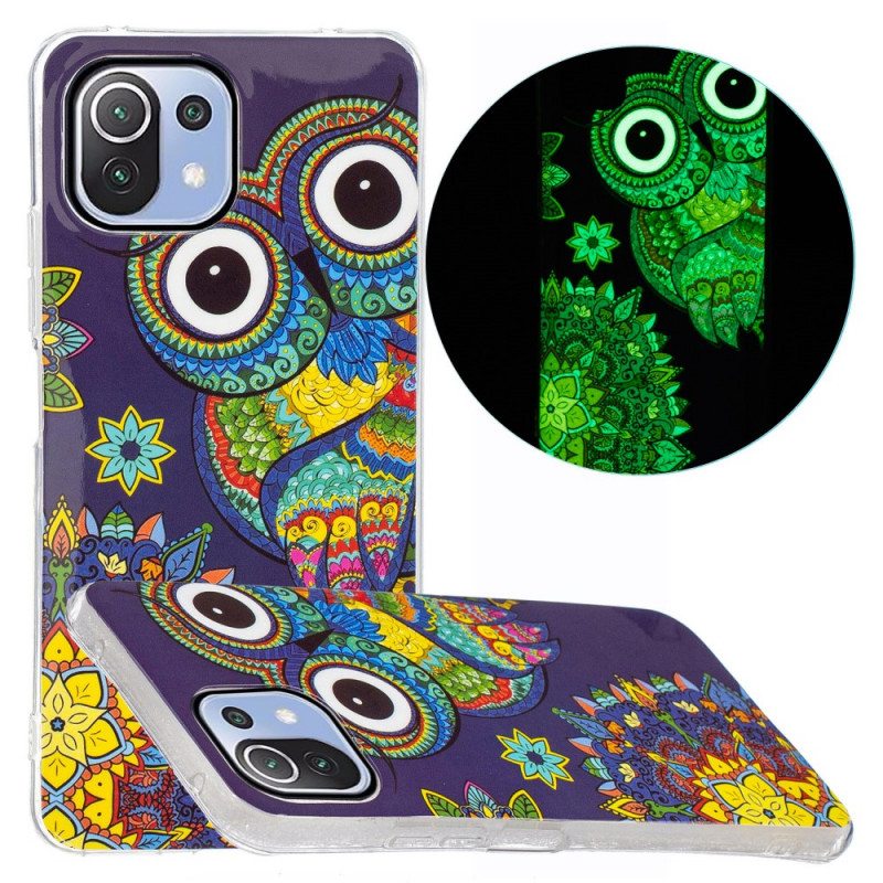 Case Xiaomi Mi 11 Lite 4G / 5G / 5G NE Fluoresoiva Pöllö