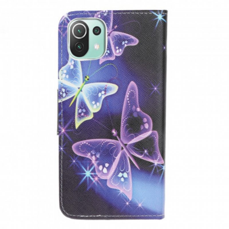 Kotelot Xiaomi Mi 11 Lite 4G / 5G / 5G NE Neon Perhosia
