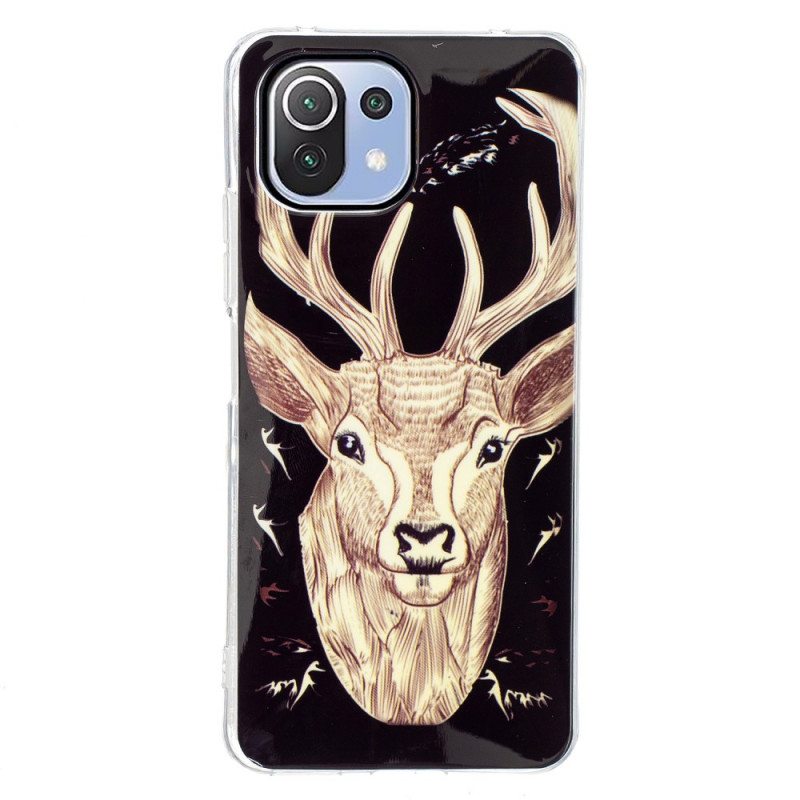 Kuori Xiaomi Mi 11 Lite 4G / 5G / 5G NE Fluoresoiva Majestic Deer