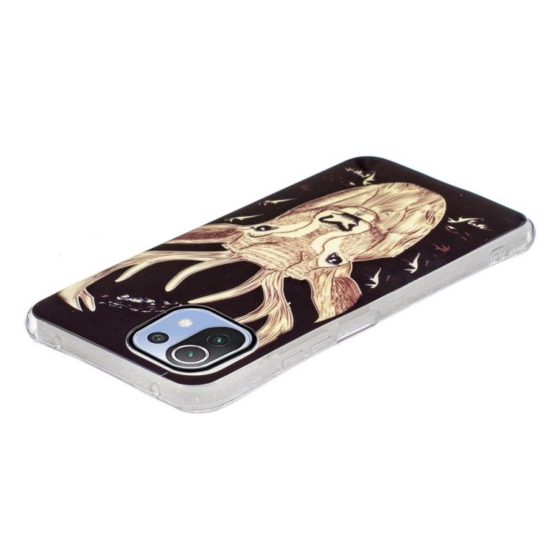 Kuori Xiaomi Mi 11 Lite 4G / 5G / 5G NE Fluoresoiva Majestic Deer