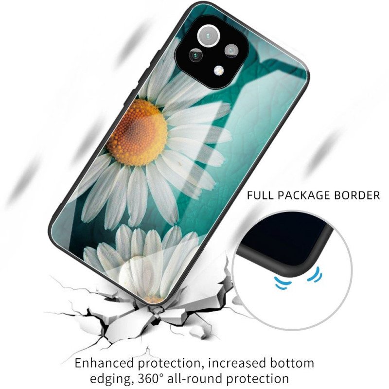 Kuori Xiaomi Mi 11 Lite 4G / 5G / 5G NE Karkaistu Lasi Daisies