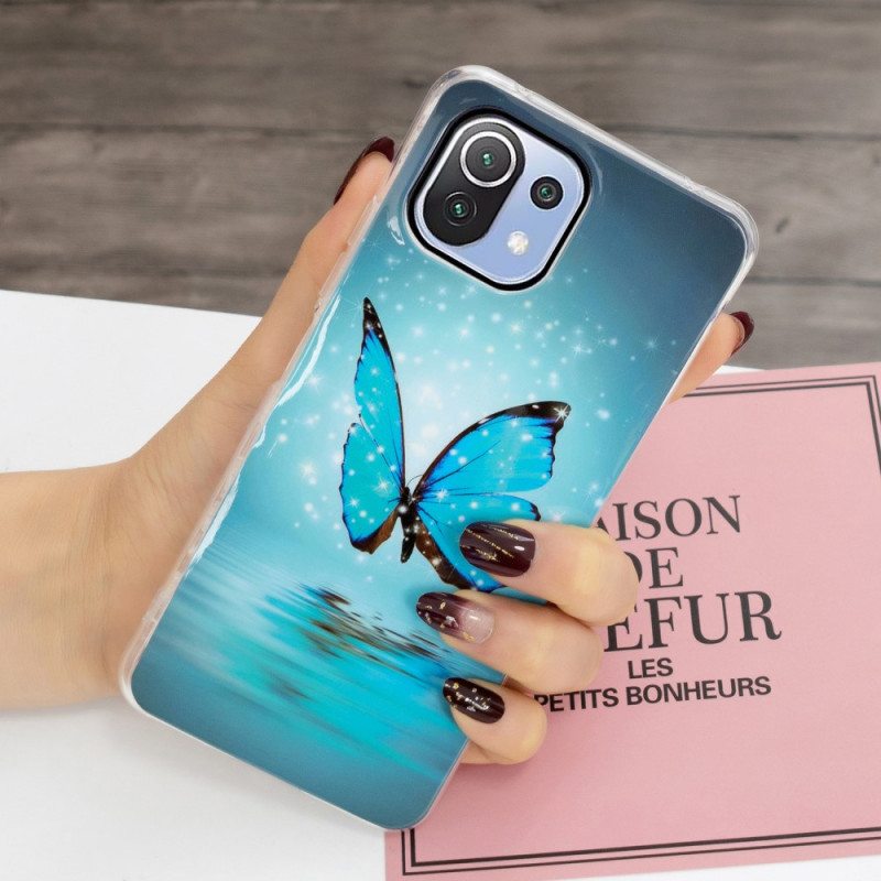 Kuori Xiaomi Mi 11 Lite 4G / 5G / 5G NE Neon Butterflies -sarja