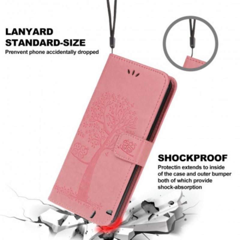 Nahkakotelo Xiaomi Mi 11 Lite 4G / 5G / 5G NE Puu Ja Pöllöt