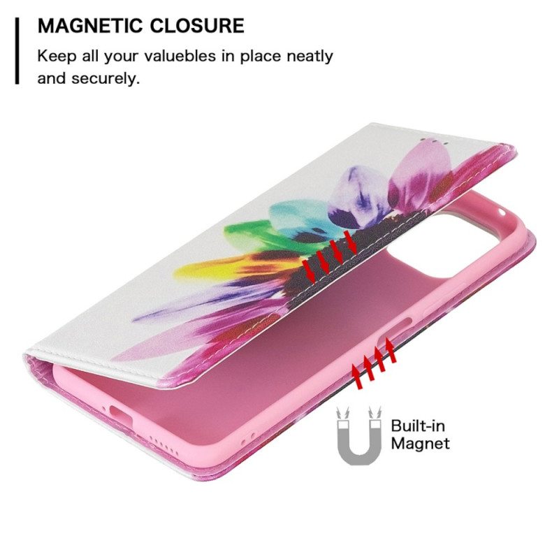 Puhelinkuoret Xiaomi Mi 11 Lite 4G / 5G / 5G NE Kotelot Flip Akvarelli Kukka