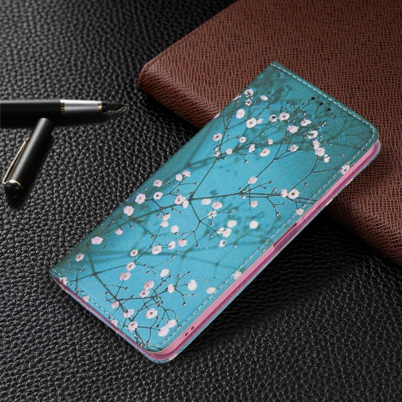 Puhelinkuoret Xiaomi Mi 11 Lite 4G / 5G / 5G NE Kotelot Flip Kukkivat Oksat