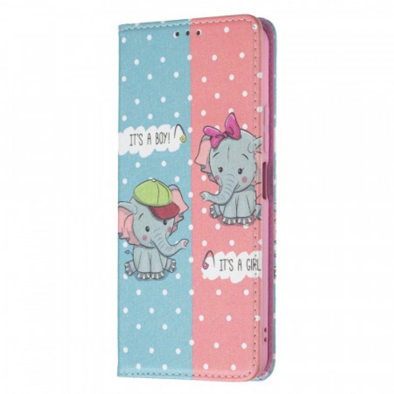 Puhelinkuoret Xiaomi Mi 11 Lite 4G / 5G / 5G NE Kotelot Flip Vauvat Norsut