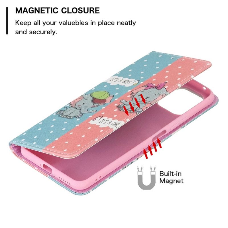 Puhelinkuoret Xiaomi Mi 11 Lite 4G / 5G / 5G NE Kotelot Flip Vauvat Norsut