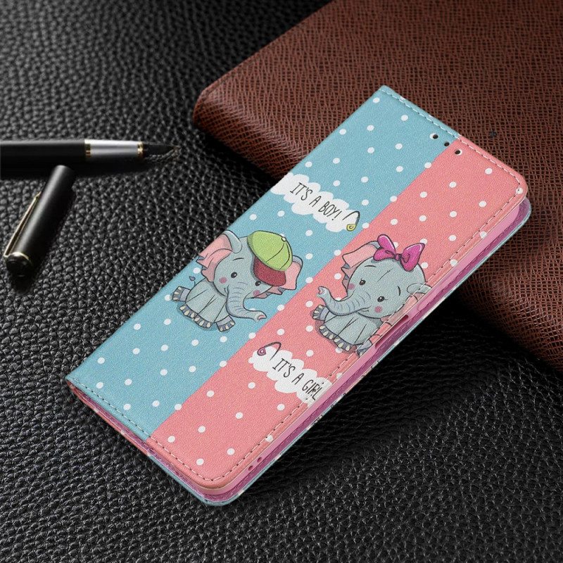 Puhelinkuoret Xiaomi Mi 11 Lite 4G / 5G / 5G NE Kotelot Flip Vauvat Norsut