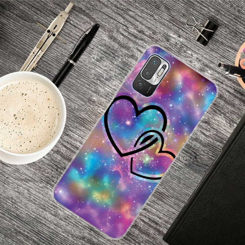 Case Poco M3 Pro 5G Ketjutetut Sydämet