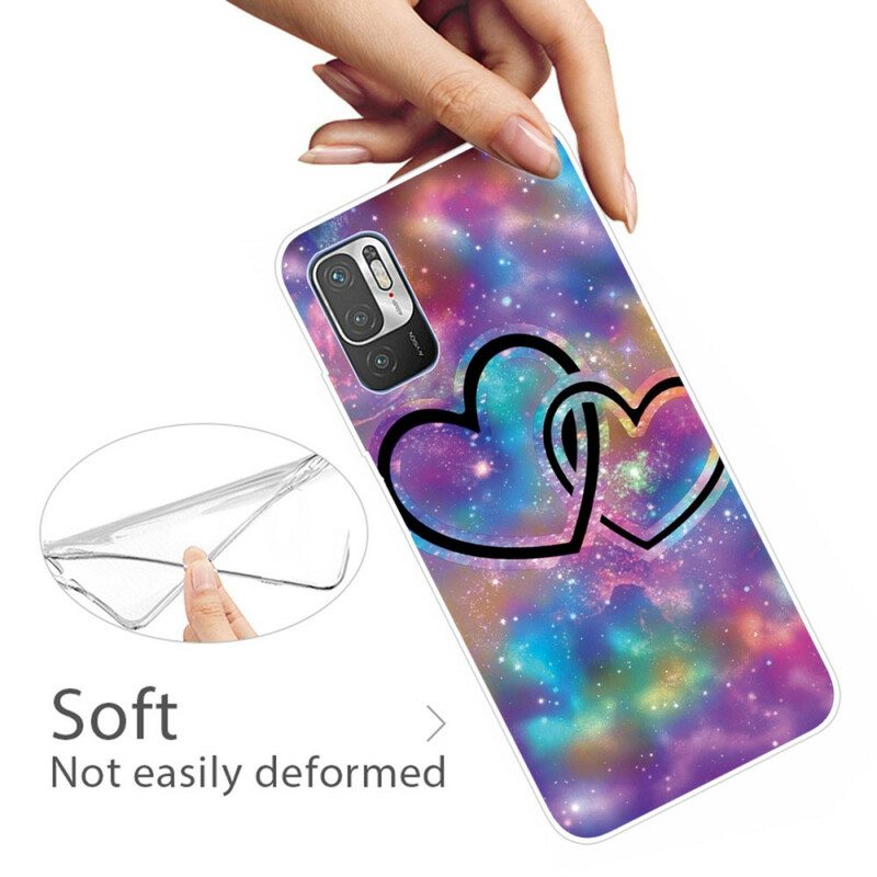 Case Poco M3 Pro 5G Ketjutetut Sydämet