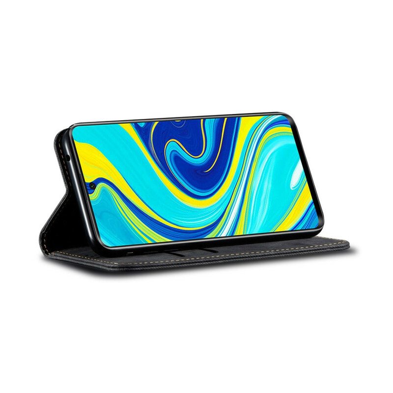 Puhelinkuoret Xiaomi Redmi Note 9 Kotelot Flip Denim Kangas