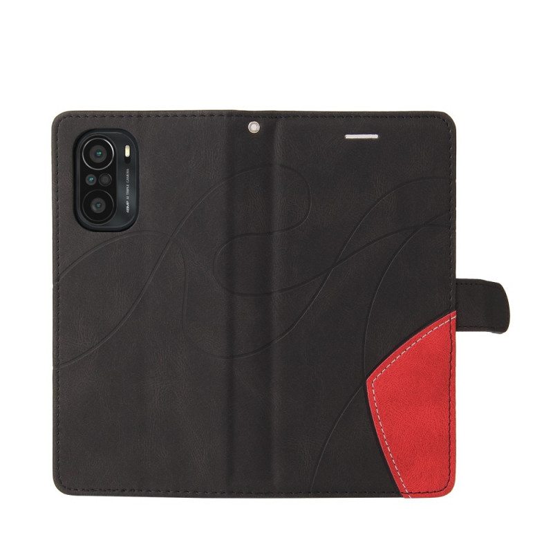 Flip Case Poco F3 Kaksisävyinen