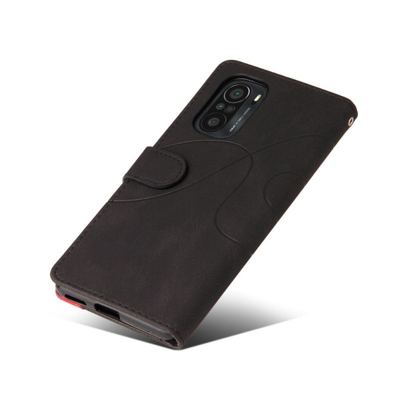 Flip Case Poco F3 Kaksisävyinen