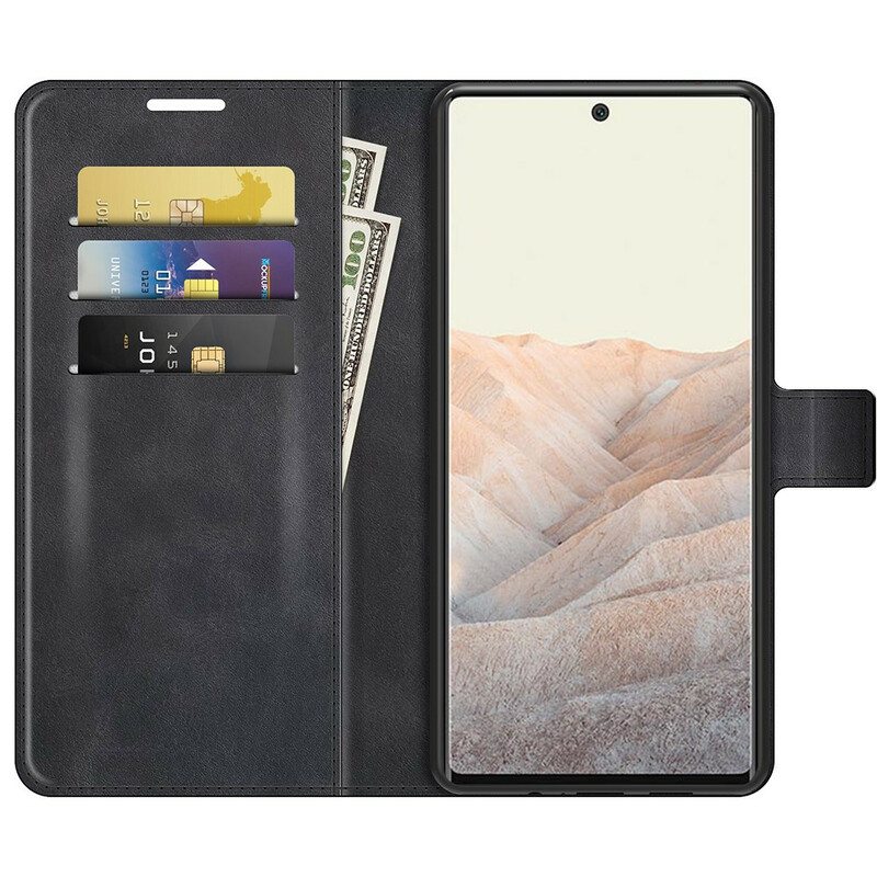 Flip Case Google Pixel 6 Pro Ohut Extreme Leather -efekti