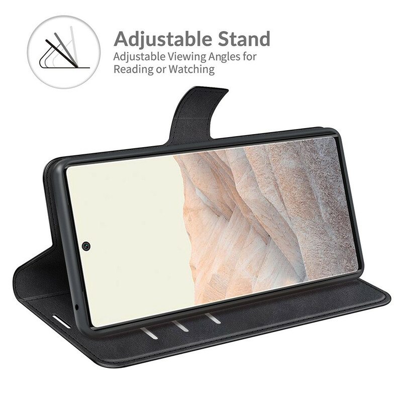 Flip Case Google Pixel 6 Pro Ohut Extreme Leather -efekti