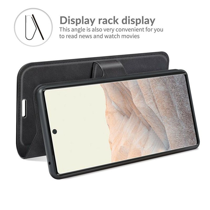 Flip Case Google Pixel 6 Pro Ohut Extreme Leather -efekti