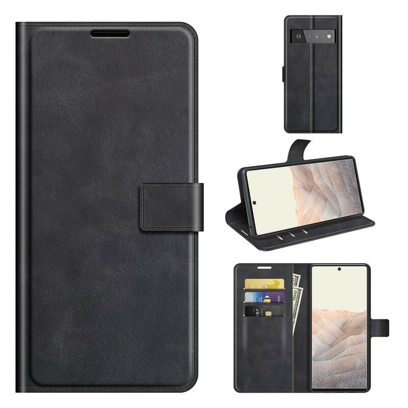Flip Case Google Pixel 6 Pro Ohut Extreme Leather -efekti