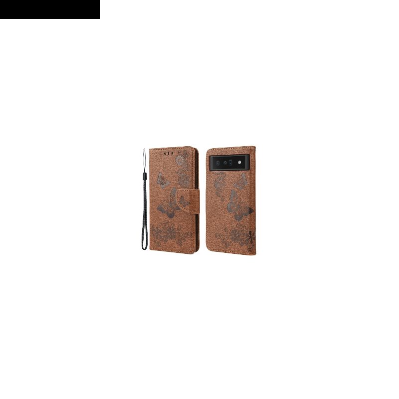 Flip Case Google Pixel 6 Pro Suojaketju Kuori Upeat Hihnaperhoset