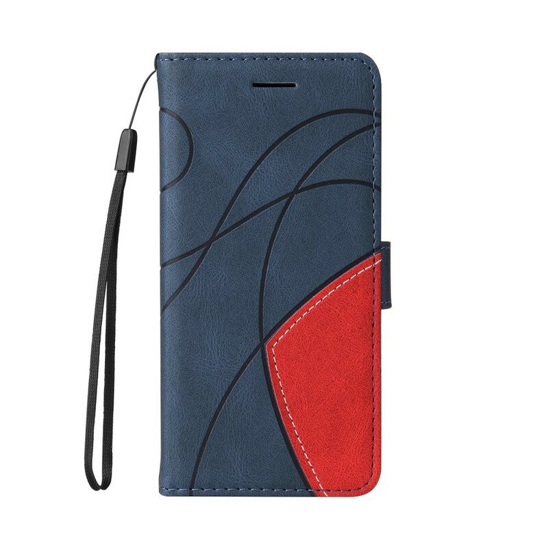 Kotelot Google Pixel 6 Pro Kaksisävyinen Signature Faux Leather