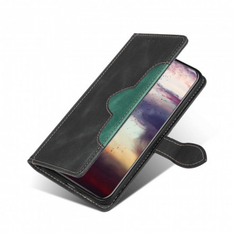Kotelot Google Pixel 6 Pro Keinonahka Bicolor Tyylikäs