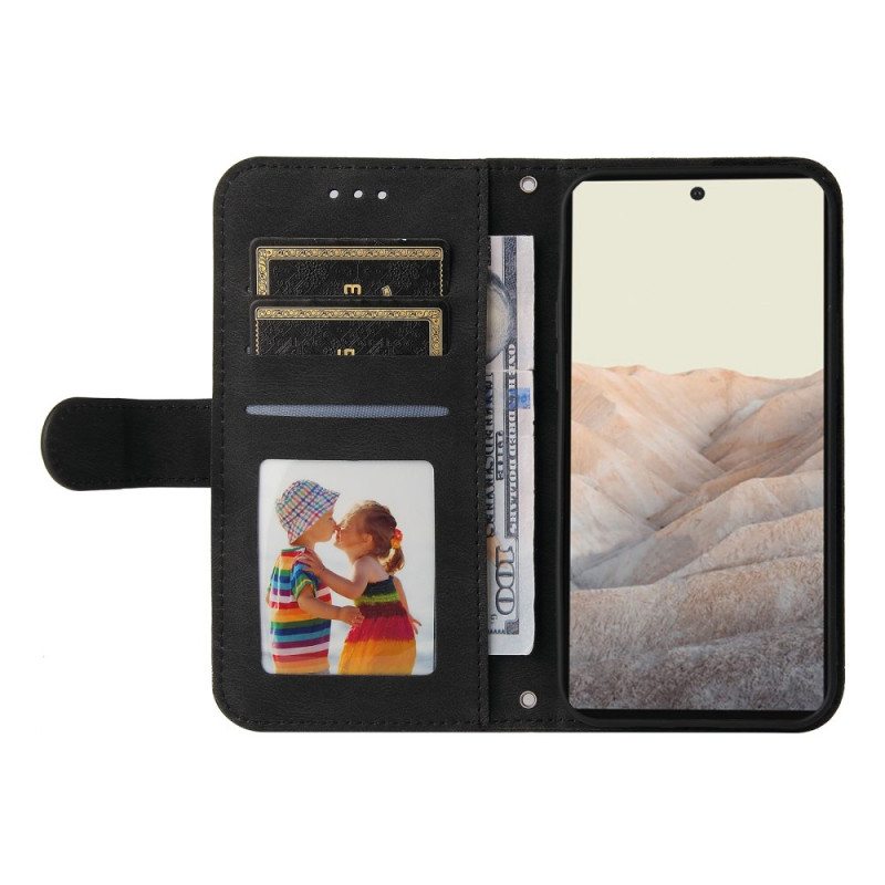 Kotelot Google Pixel 6 Pro Keinonahkainen Niitti Ja Hihna