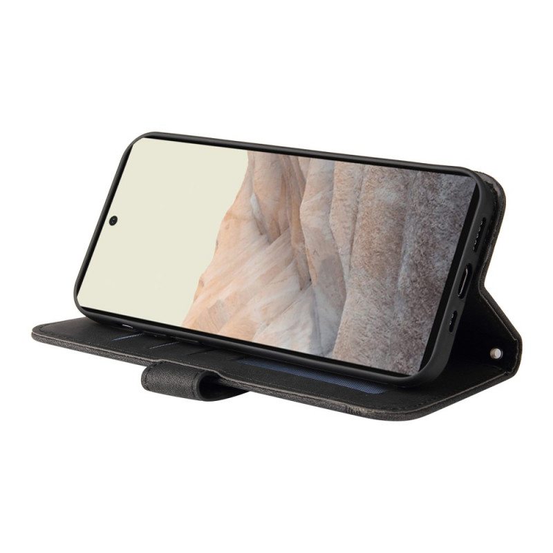 Kotelot Google Pixel 6 Pro Keinonahkainen Niitti Ja Hihna
