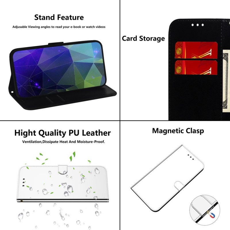 Kotelot Google Pixel 6 Pro Keinonahkainen Peilin Kansi