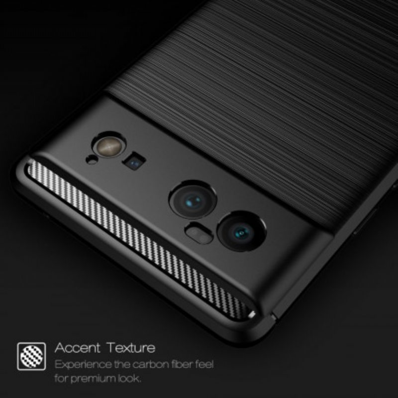 Kuori Google Pixel 6 Pro Harjattua Hiilikuitua