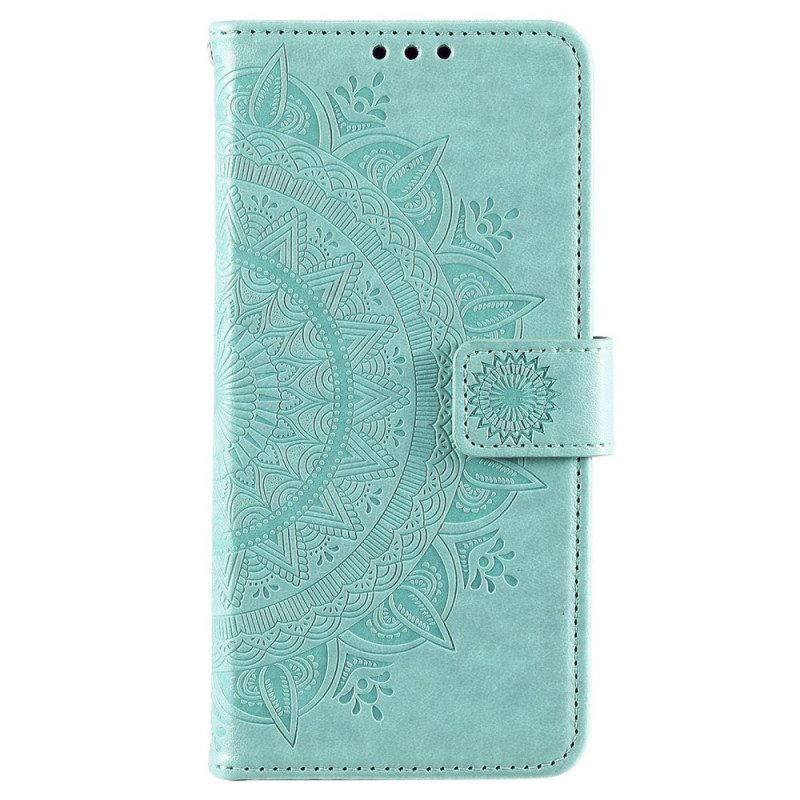 Nahkakotelo Google Pixel 6 Pro Auringon Mandala