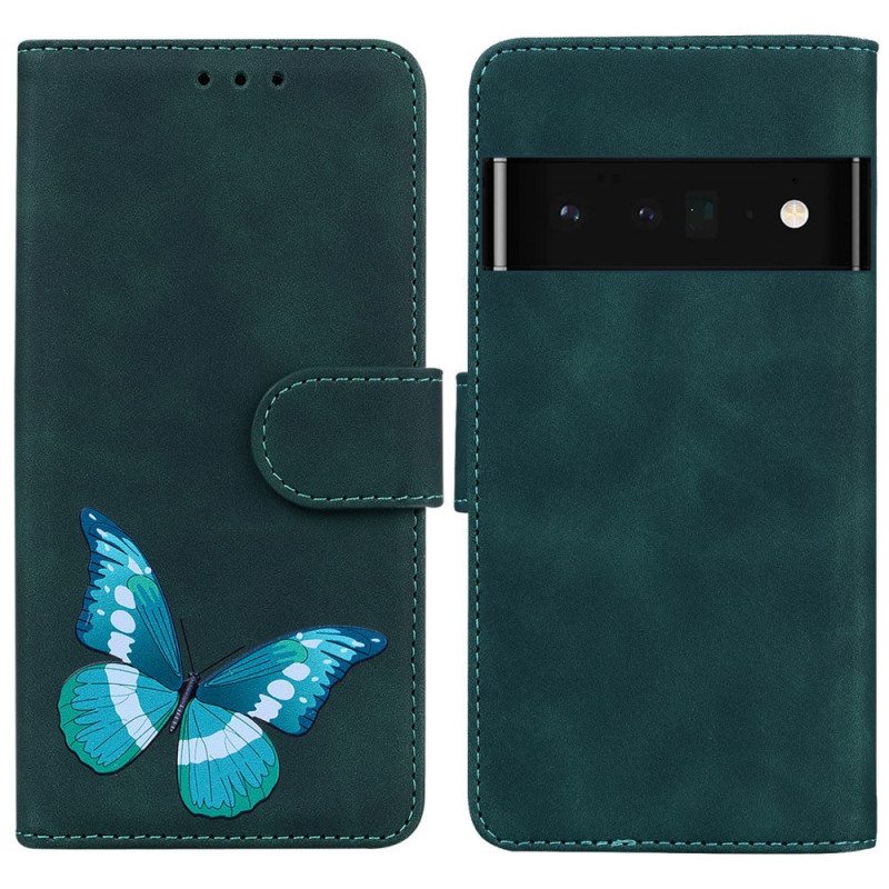 Nahkakotelo Google Pixel 6 Pro Skin Touch Butterfly