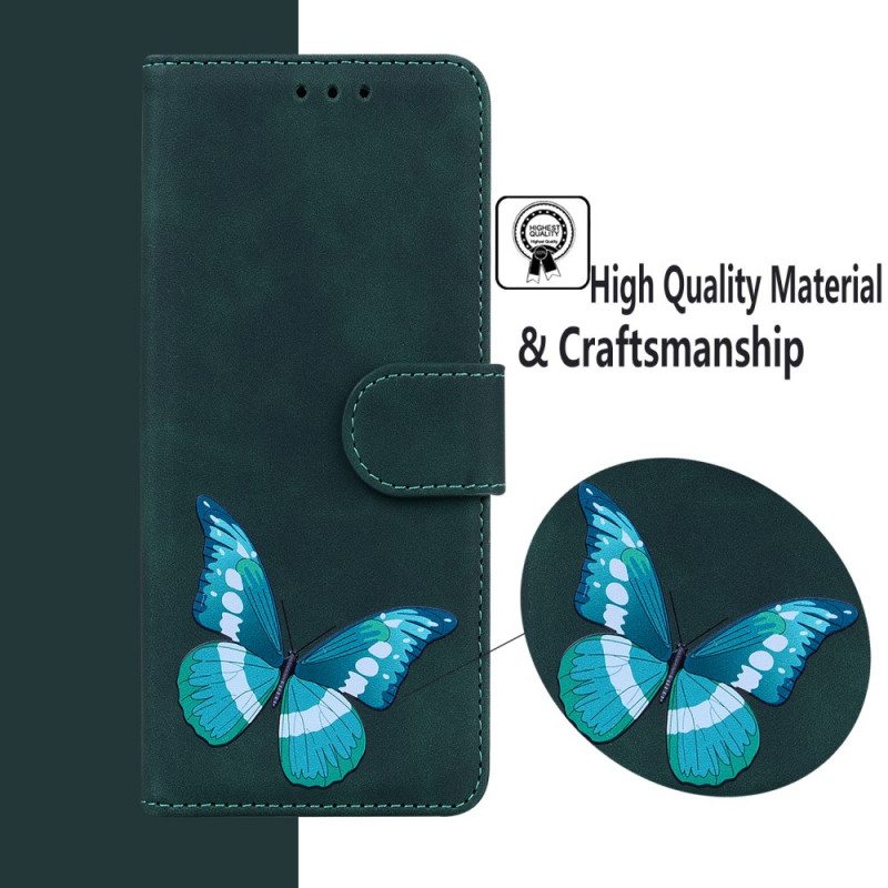 Nahkakotelo Google Pixel 6 Pro Skin Touch Butterfly