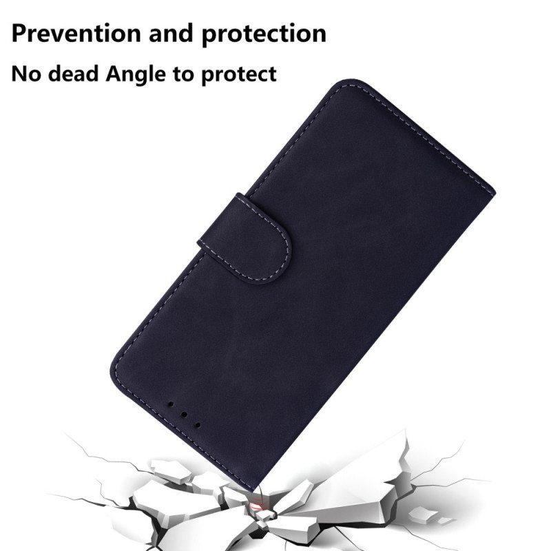 Nahkakotelo Google Pixel 6 Pro Yksivärinen Nahkaefekti
