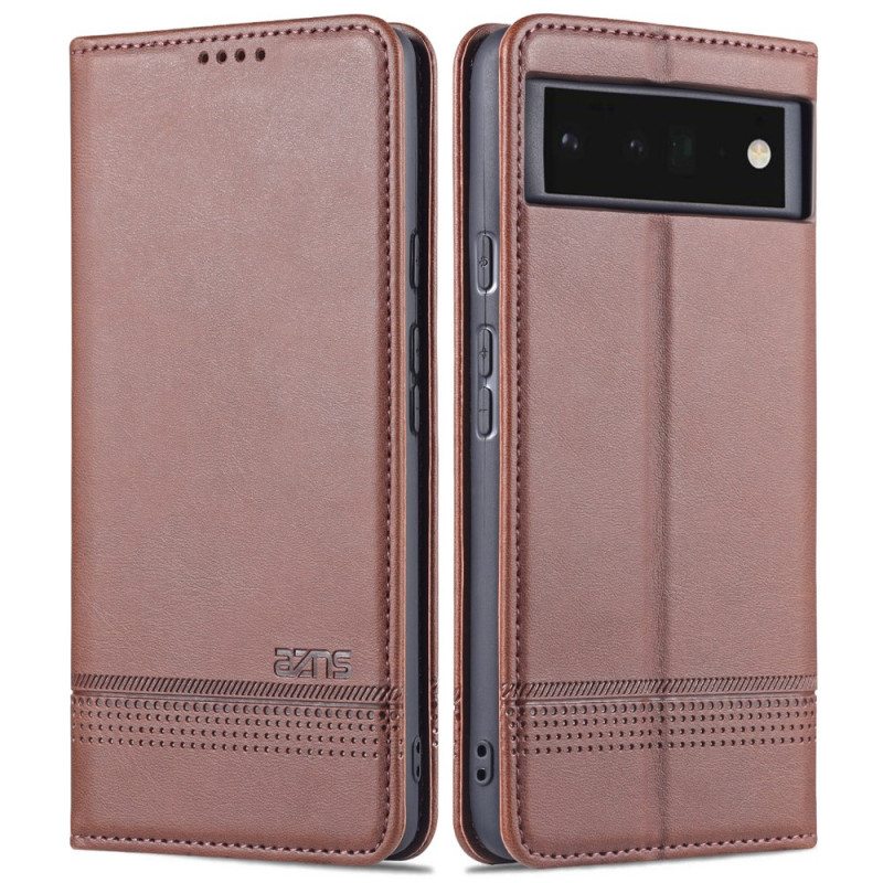 Puhelinkuoret Google Pixel 6 Pro Kotelot Flip Azns-nahkamuotoilu