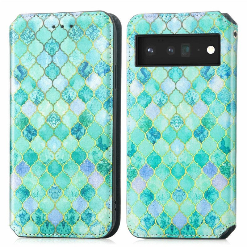 Puhelinkuoret Google Pixel 6 Pro Kotelot Flip Caseno Rfid -suunnittelu