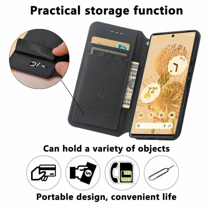 Puhelinkuoret Google Pixel 6 Pro Kotelot Flip Caseno Rfid -suunnittelu