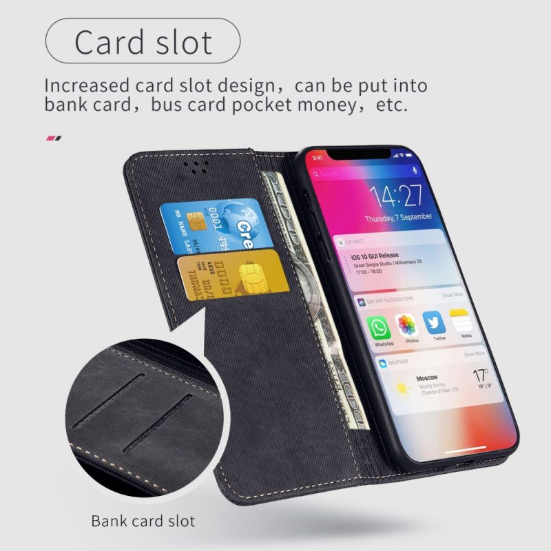 Puhelinkuoret Google Pixel 6 Pro Kotelot Flip Denim Kangas