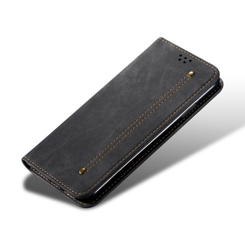 Puhelinkuoret Google Pixel 6 Pro Kotelot Flip Denim Kangas
